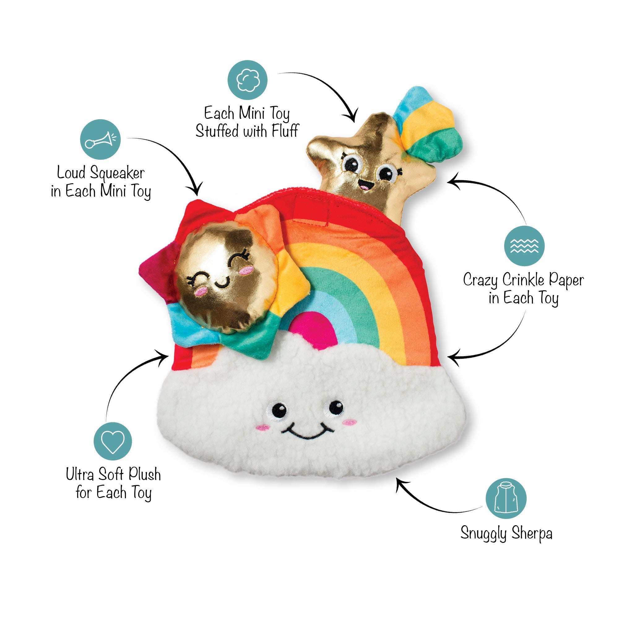 Look On The Bright Side Burrow Plush Dog Toy