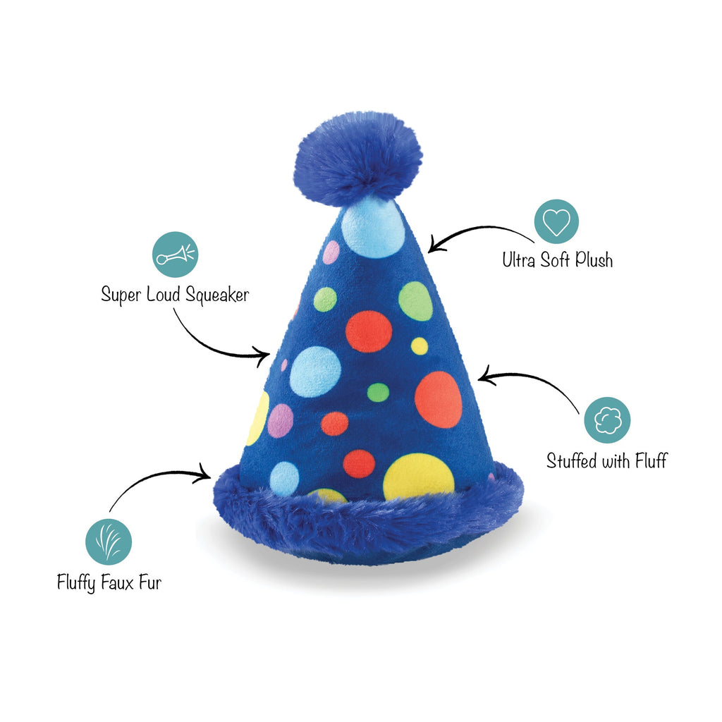 Small Party Hat Dog Toy