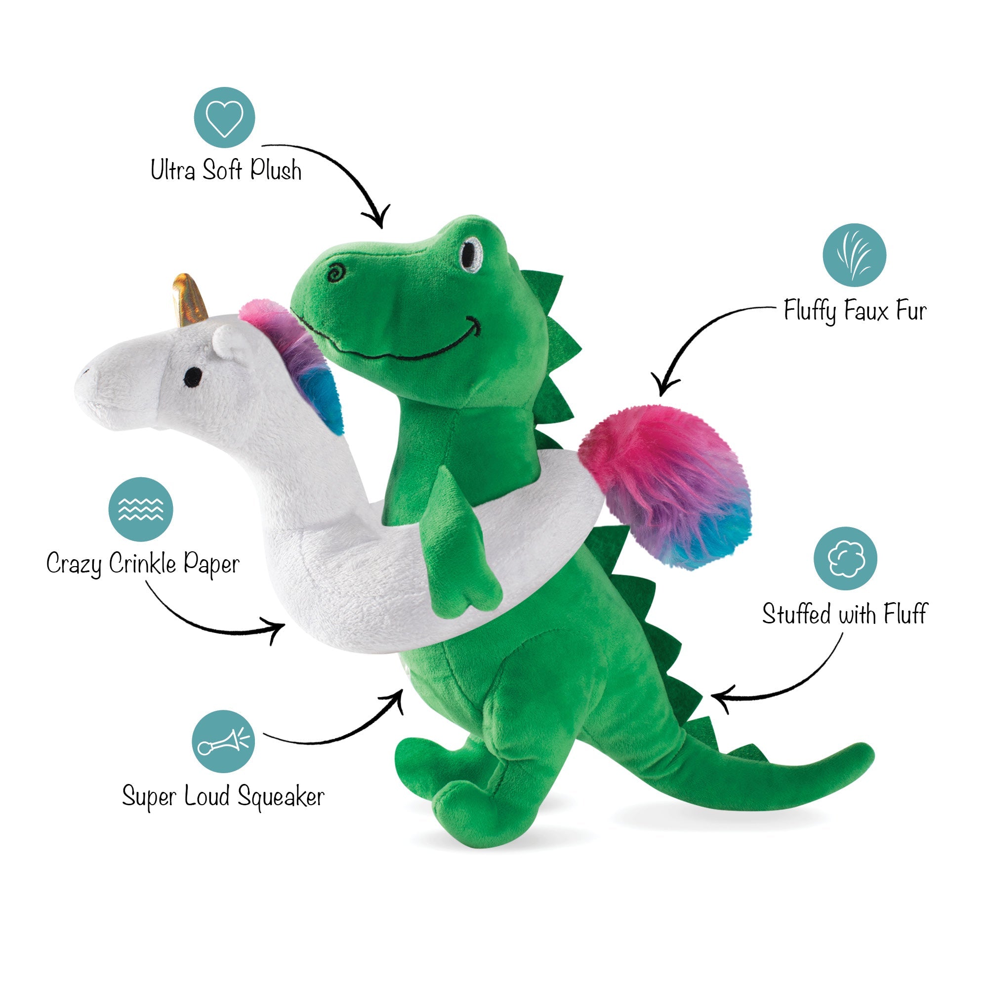 Summa Time Rex Plush Dog Toy