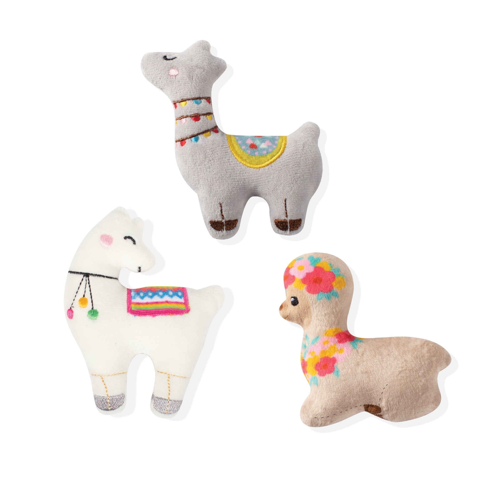 Llama Love You Forever 3pc Mini Plush Dog Toy Set