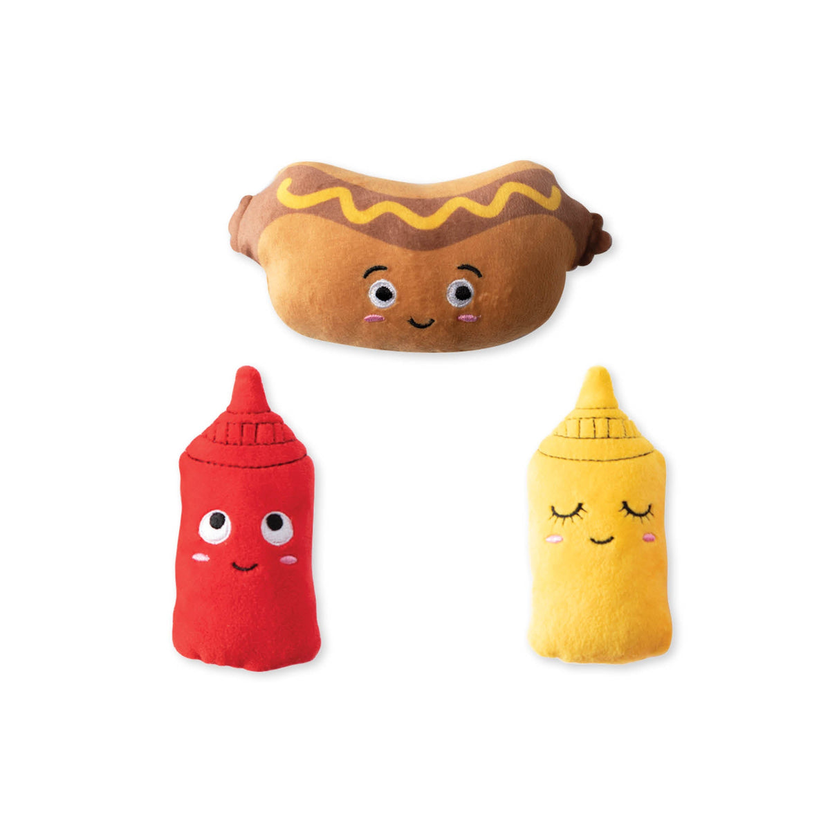 Wagsdale Let's Be Frank 3pc Mini Plush Dog Toy Set