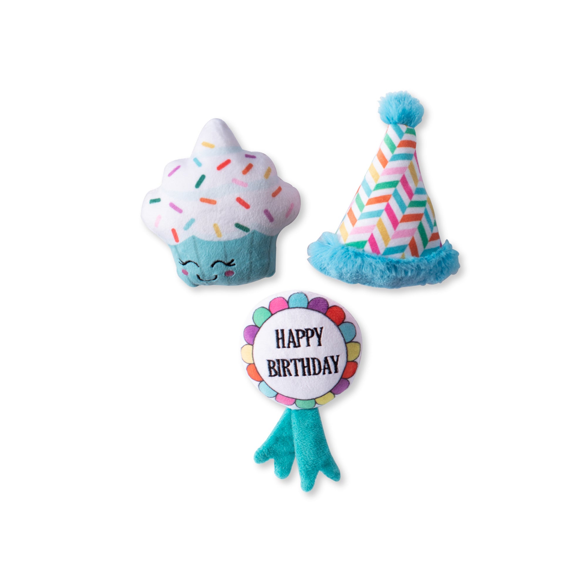 Bark-Day! 3pc Mini Plush Dog Toy Set