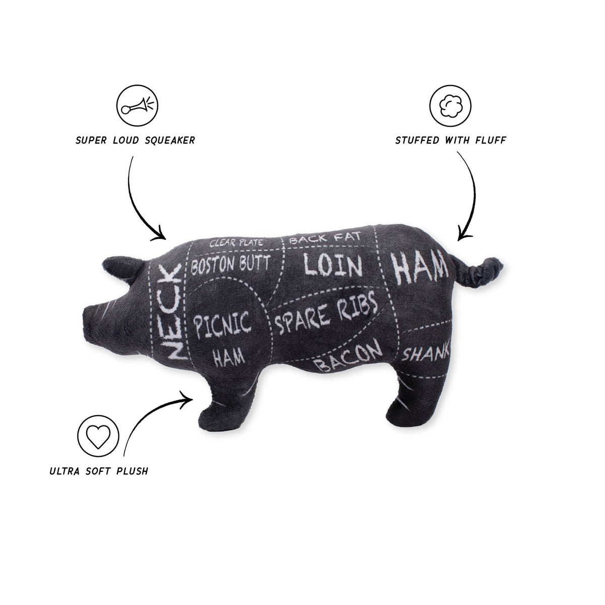 Wagsdale The Whole Hog Plush Dog Toy