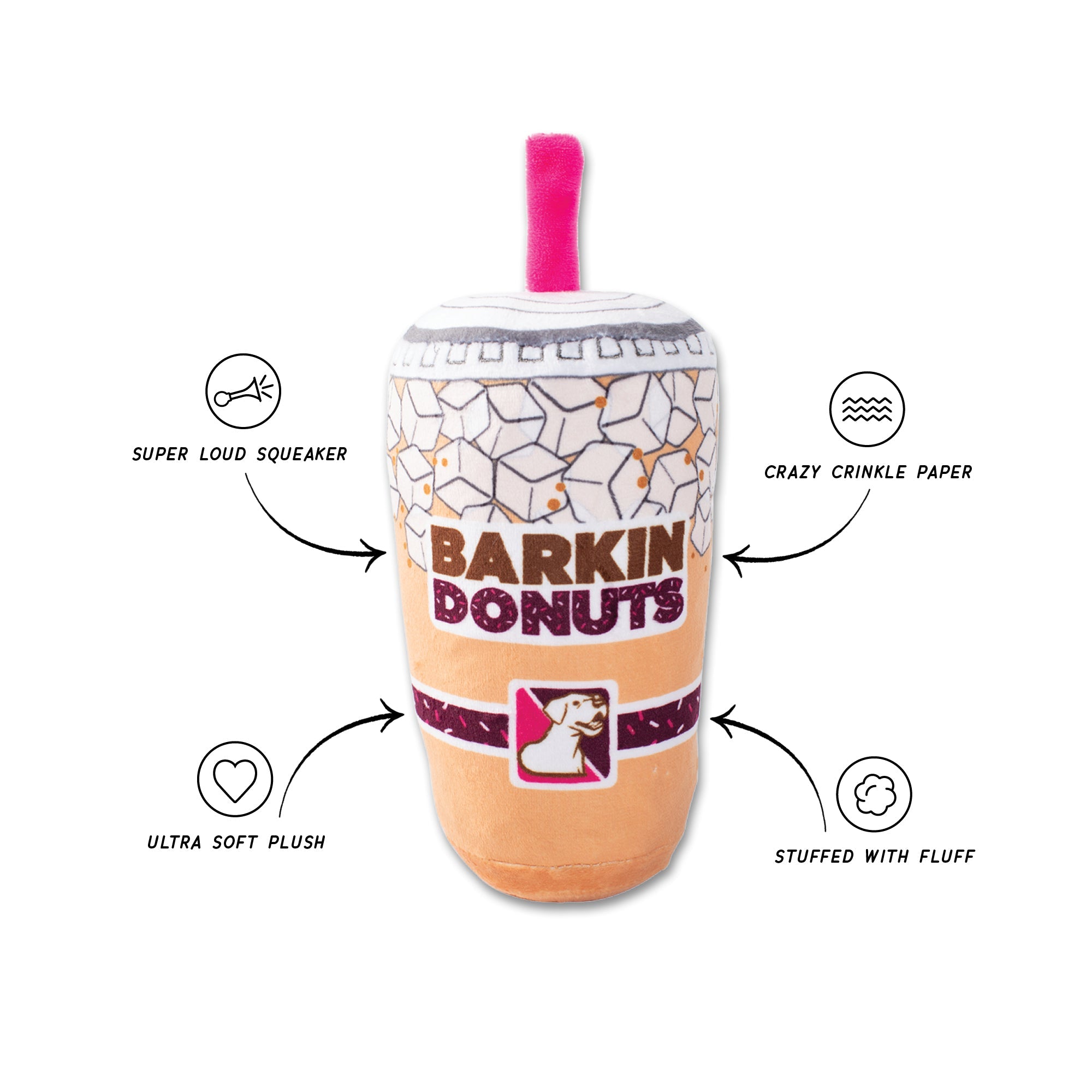 Wagsdale Barkin Donuts Iced Coffee Dog Toy