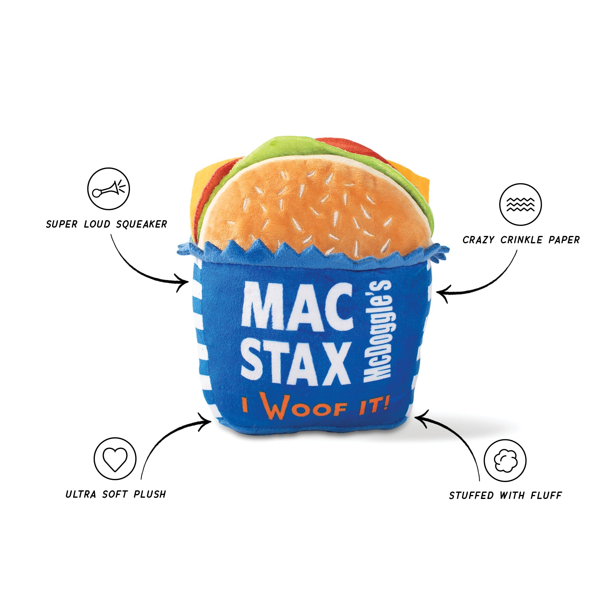 Wagsdale Mcdoggle's Mac Stax Dog Toy