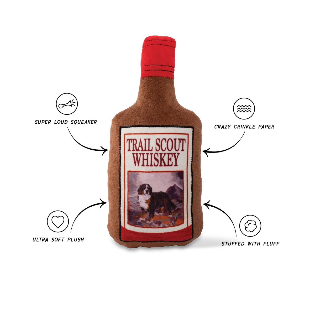 Wagsdale Trail Scout Whiskey Plush Dog Toy