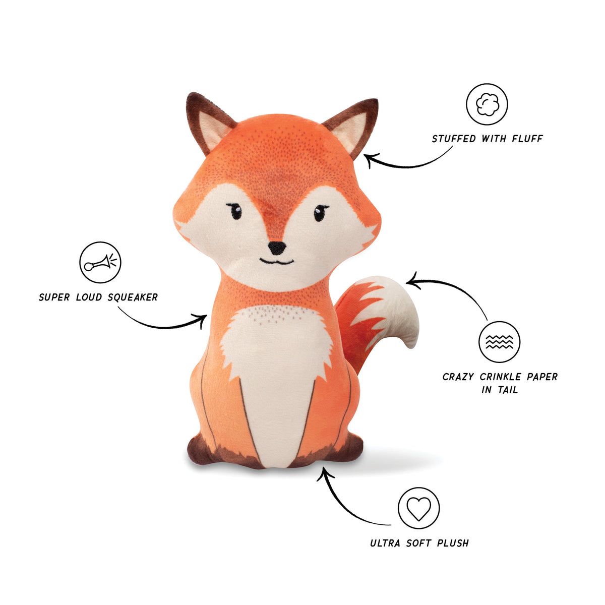 Wagsdale Farrah Fox Dog Toy