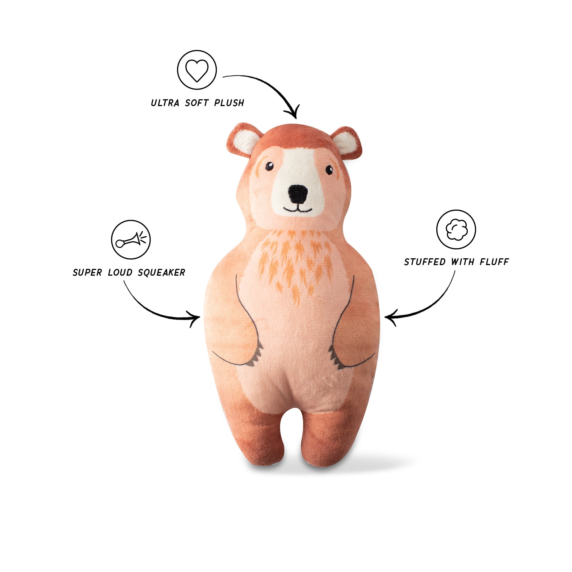 Wagsdale Grin And Bear It Dog Toy