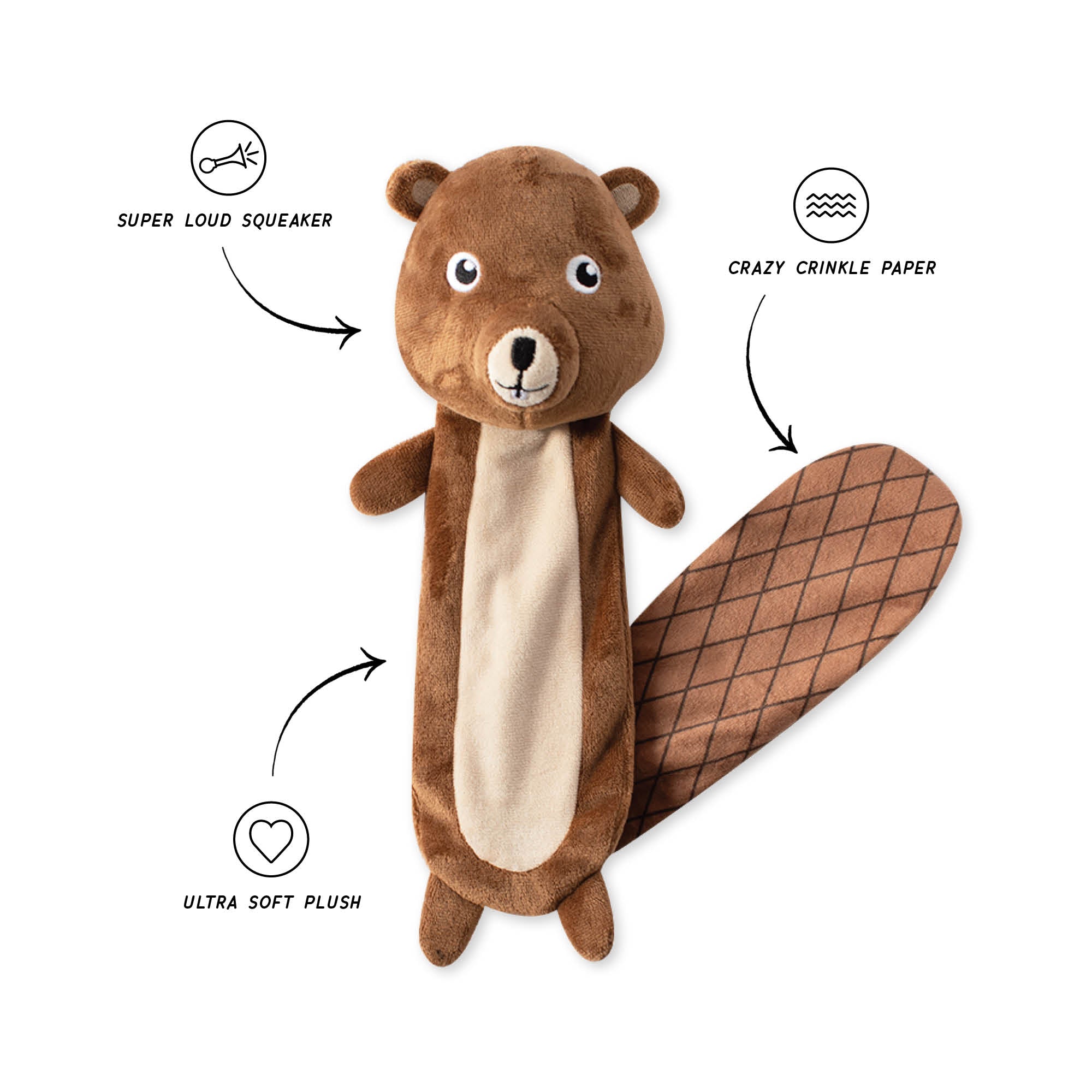 Wagsdale Mr. Gnaw It All Flattie Dog Toy