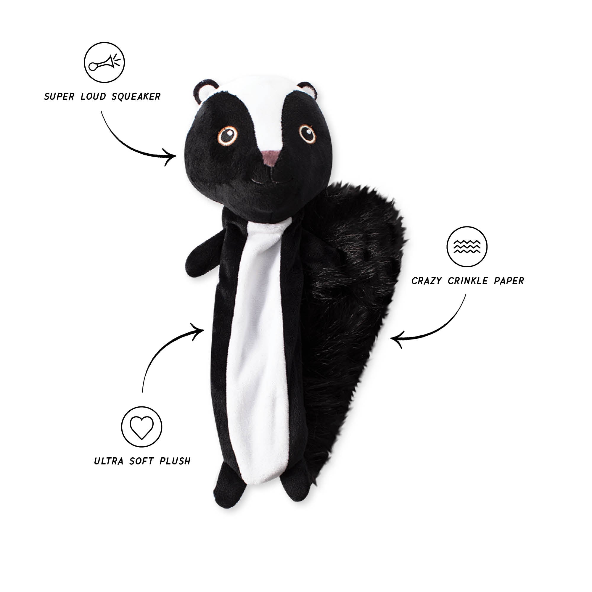 Wagsdale Wasn't Me Flattie Plush Dog Toy