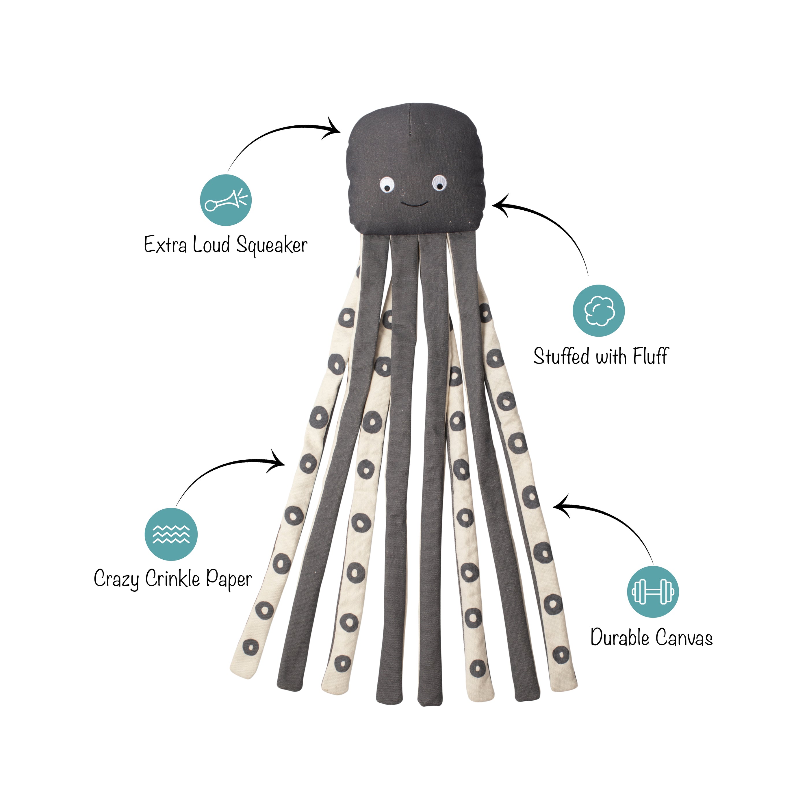 Inking About You Canvas Dog Toy