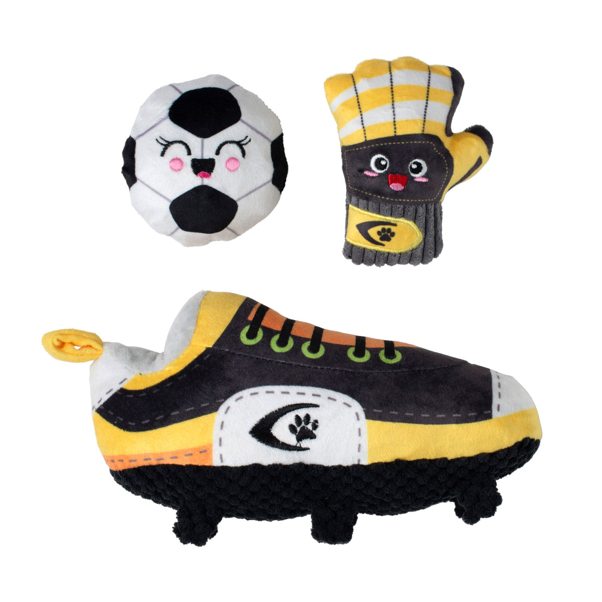 Wagsdale Goooooal! 3pc Plush Dog Toy Set