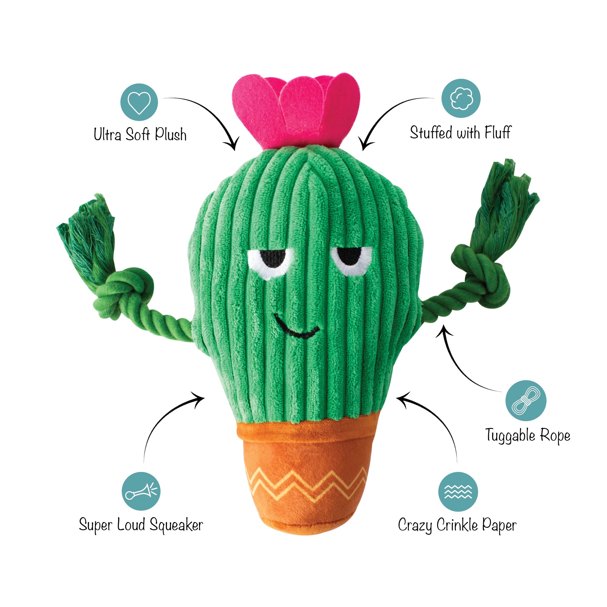 You Grow Chica! Plush Dog Toy With Rope