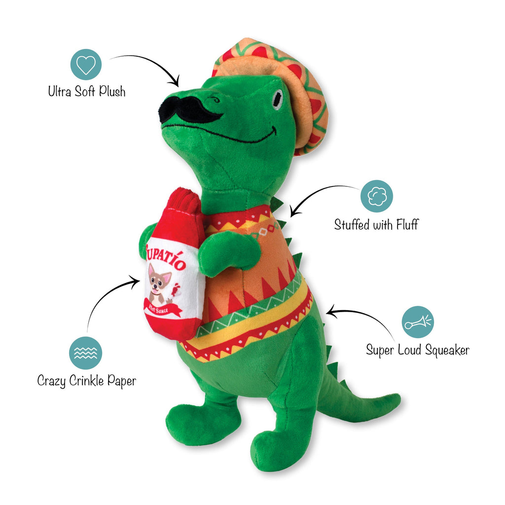 Fiesta-Saurus Plush Dog Toy