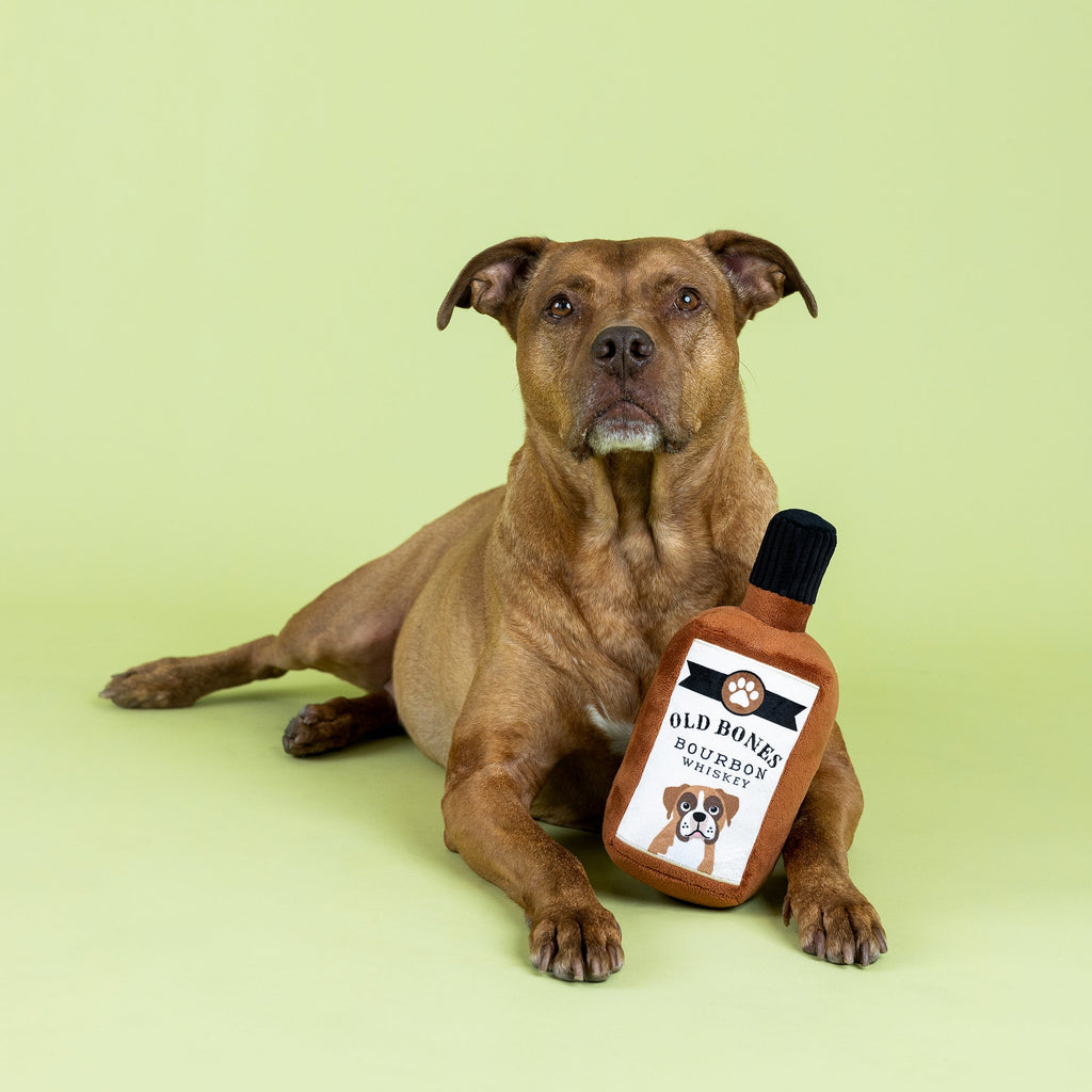 Old Bones Whiskey Plush Dog Toy