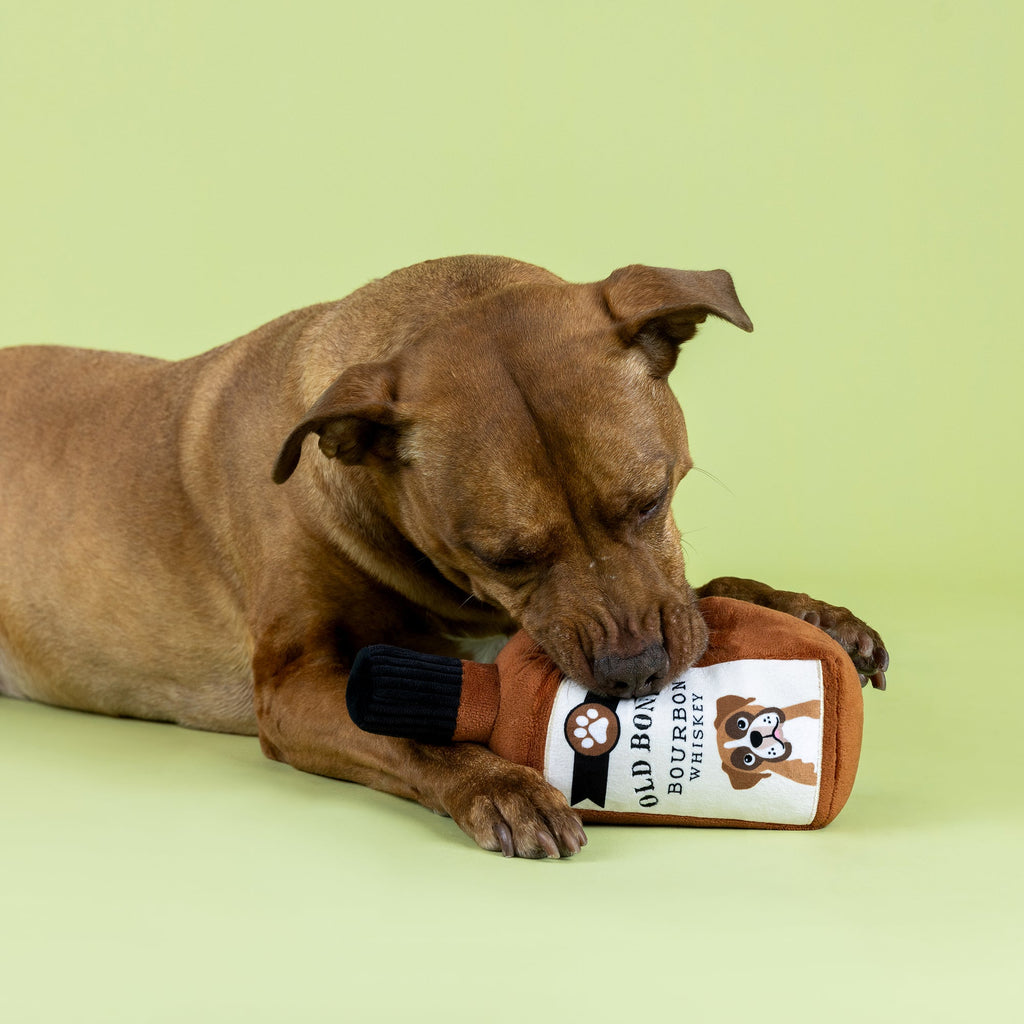 Old Bones Whiskey Plush Dog Toy