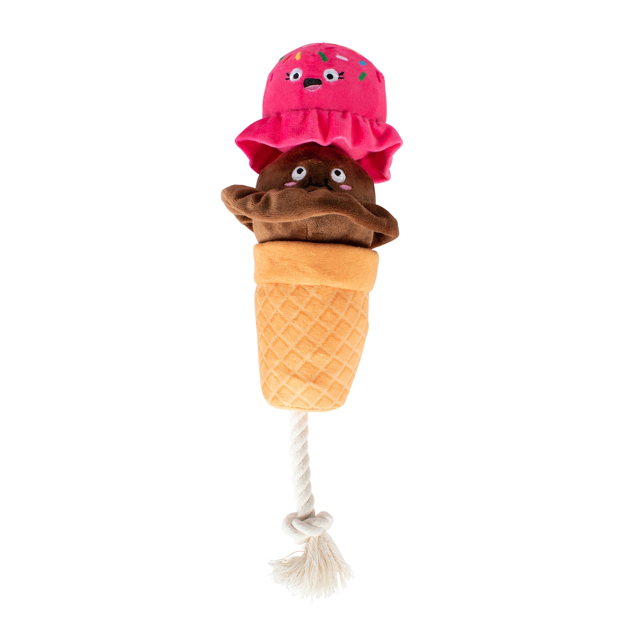 Losing Cone-Trol Plush Dog Toy With Rope