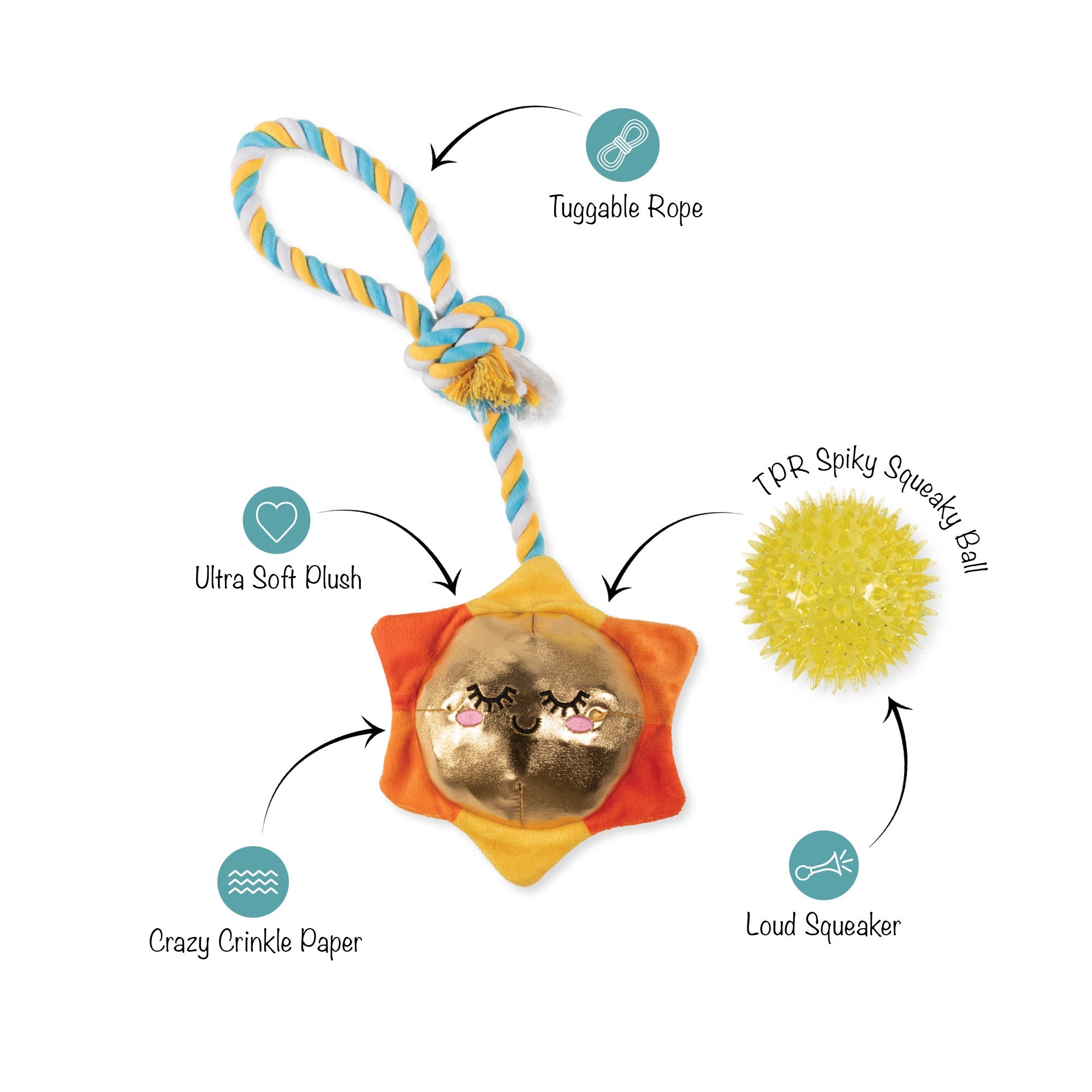 Sun-Day I'm In Love Rope Dog Toy