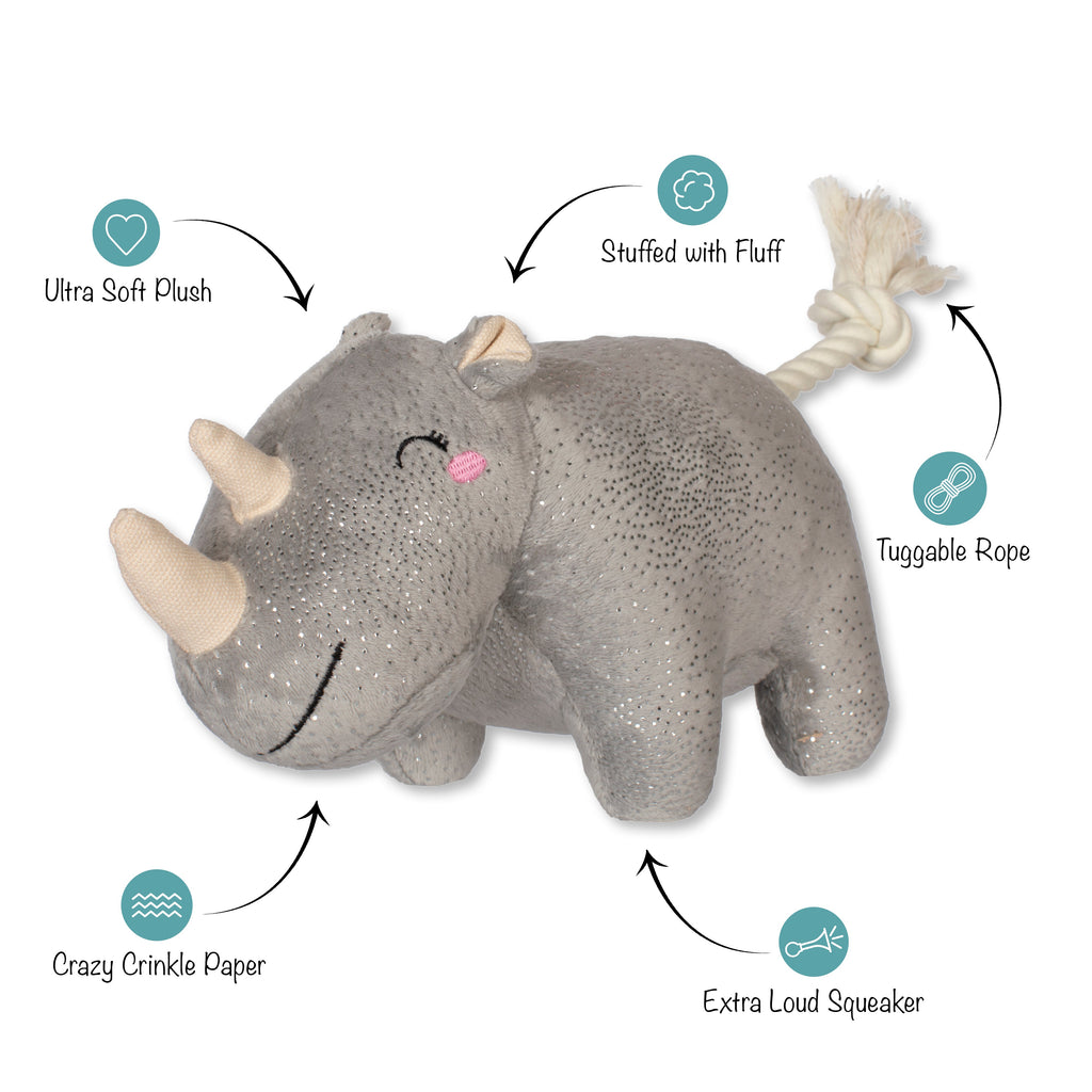 Rhino You Want Me? Plush Dog Toy