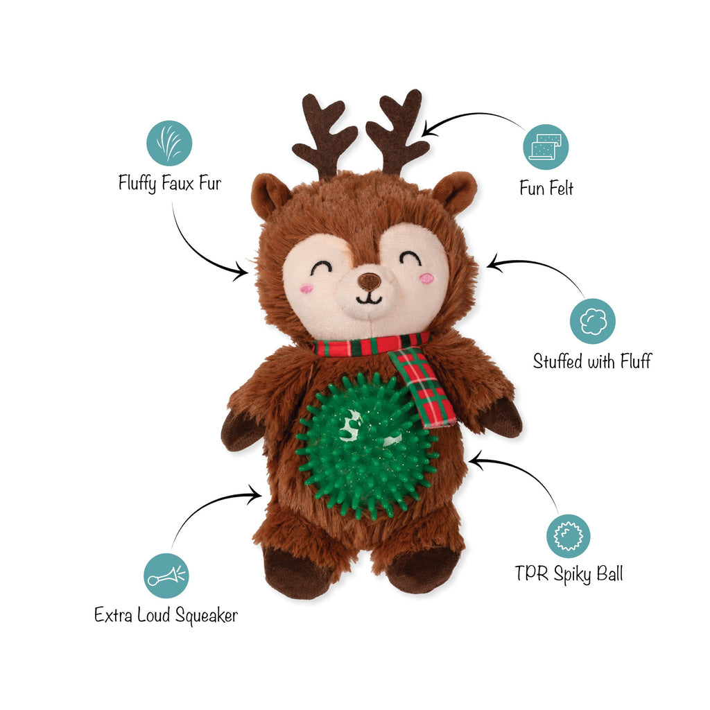 Rein It In, Pal! Spiky Ball Dog Toy