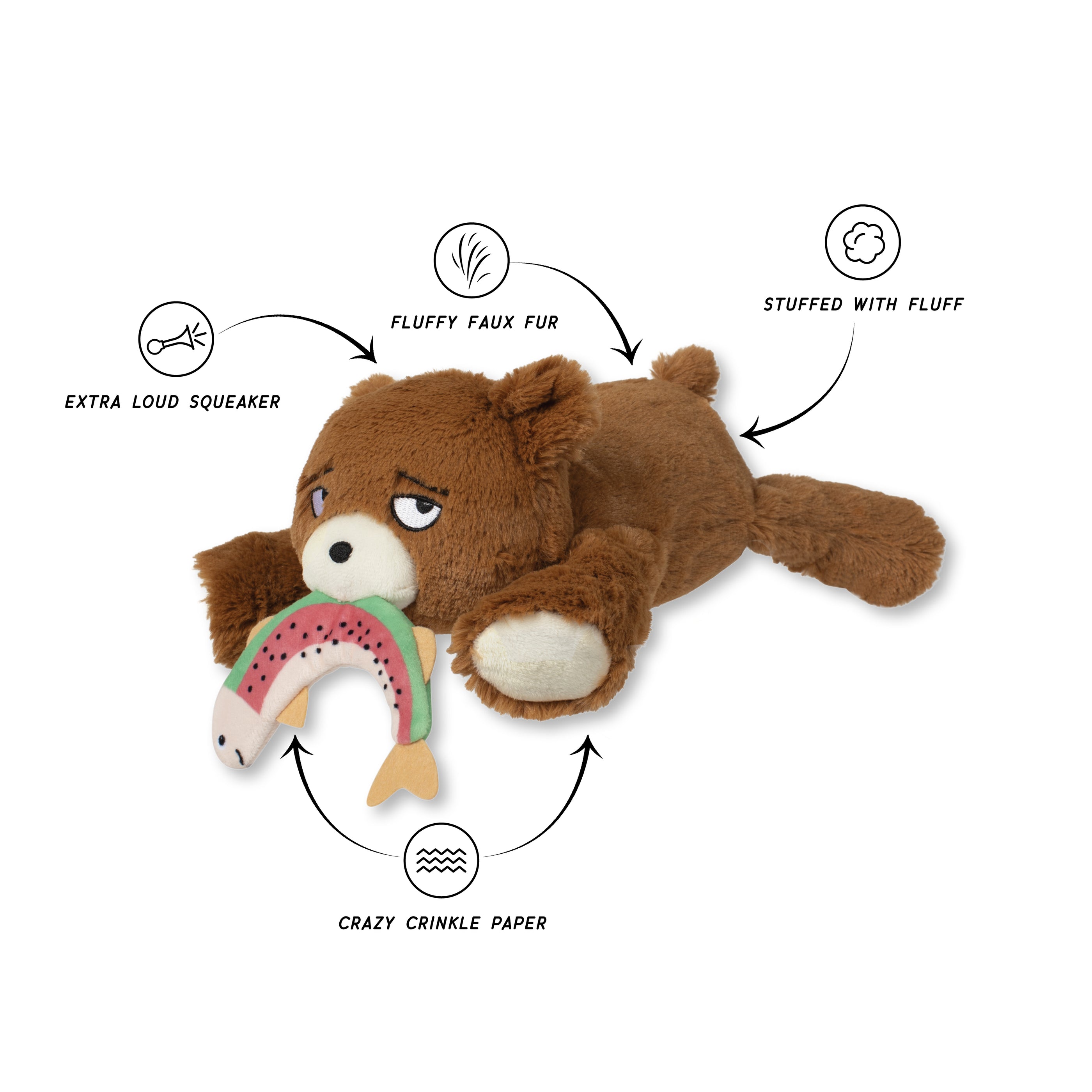 Wagsdale The Bear Necessities Plush Dog Toy