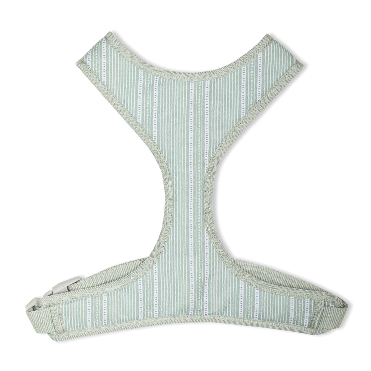 Block Stripe Dusty Sage Dog Harness