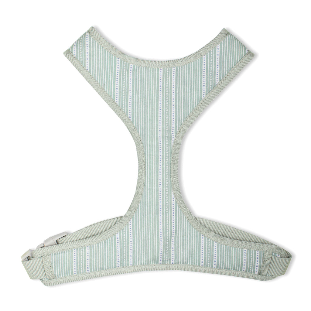 Block Stripe Dusty Sage Dog Harness