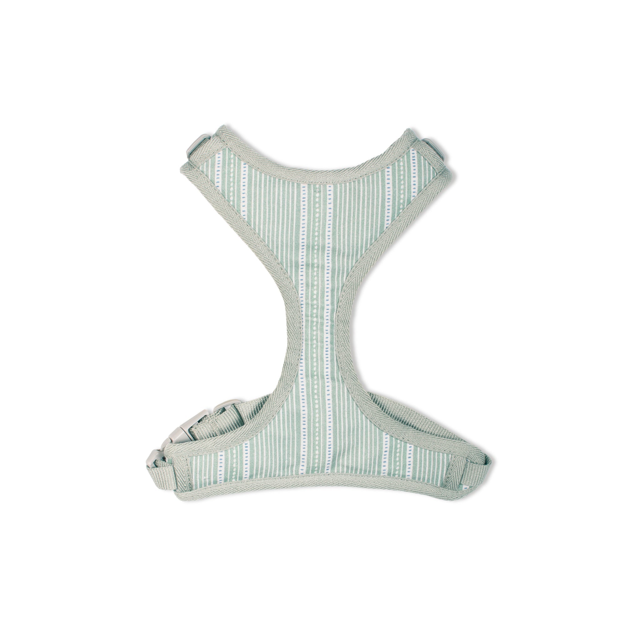Block Stripe Dusty Sage Dog Harness