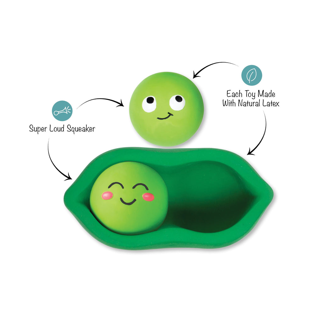 We Come In Peas Latex Dog Toy