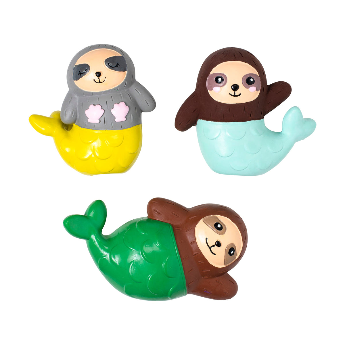 The Little Sloth-Maids 3pc Mini Latex Dog Toy Set