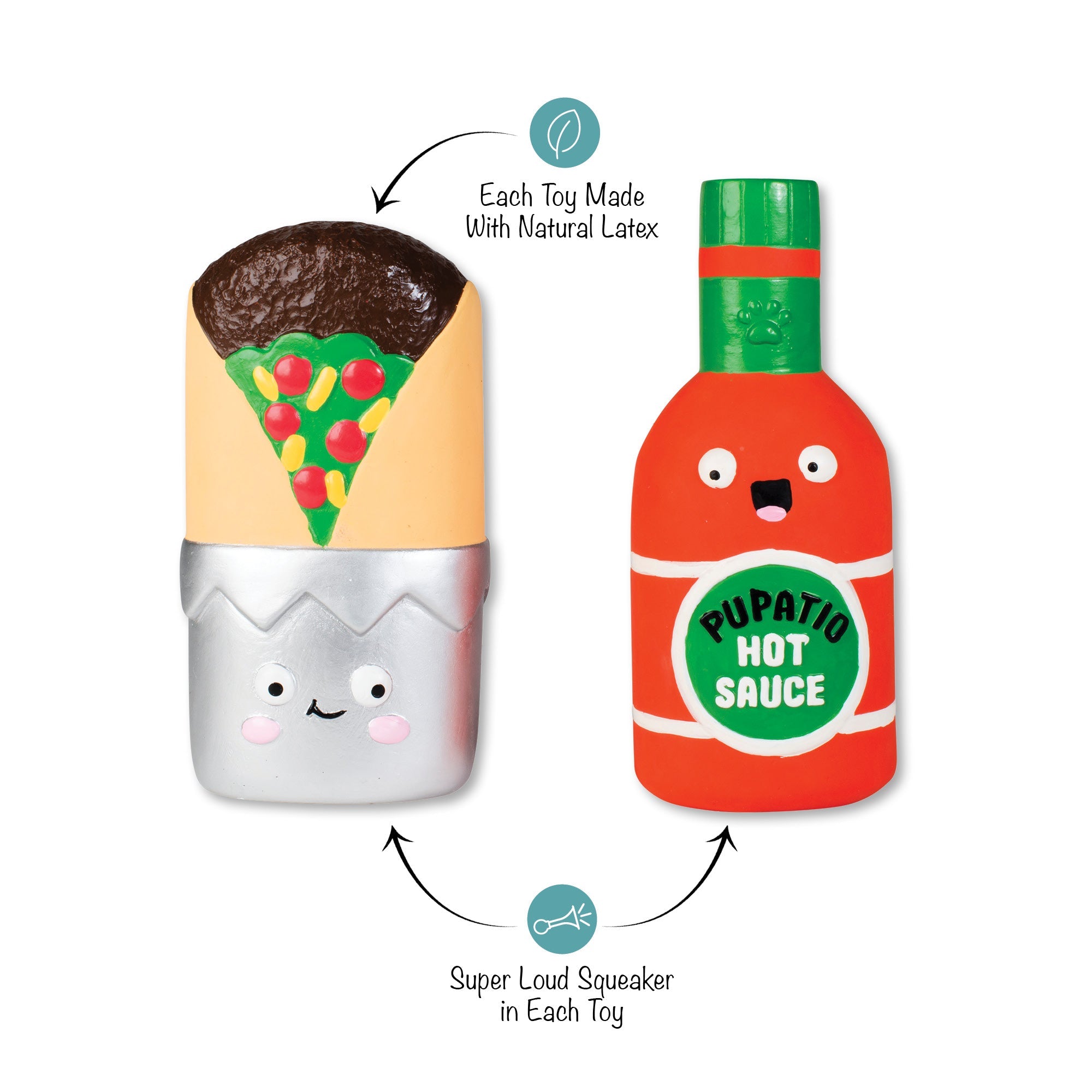 I Make You Hot 2pc Latex Dog Toy Set
