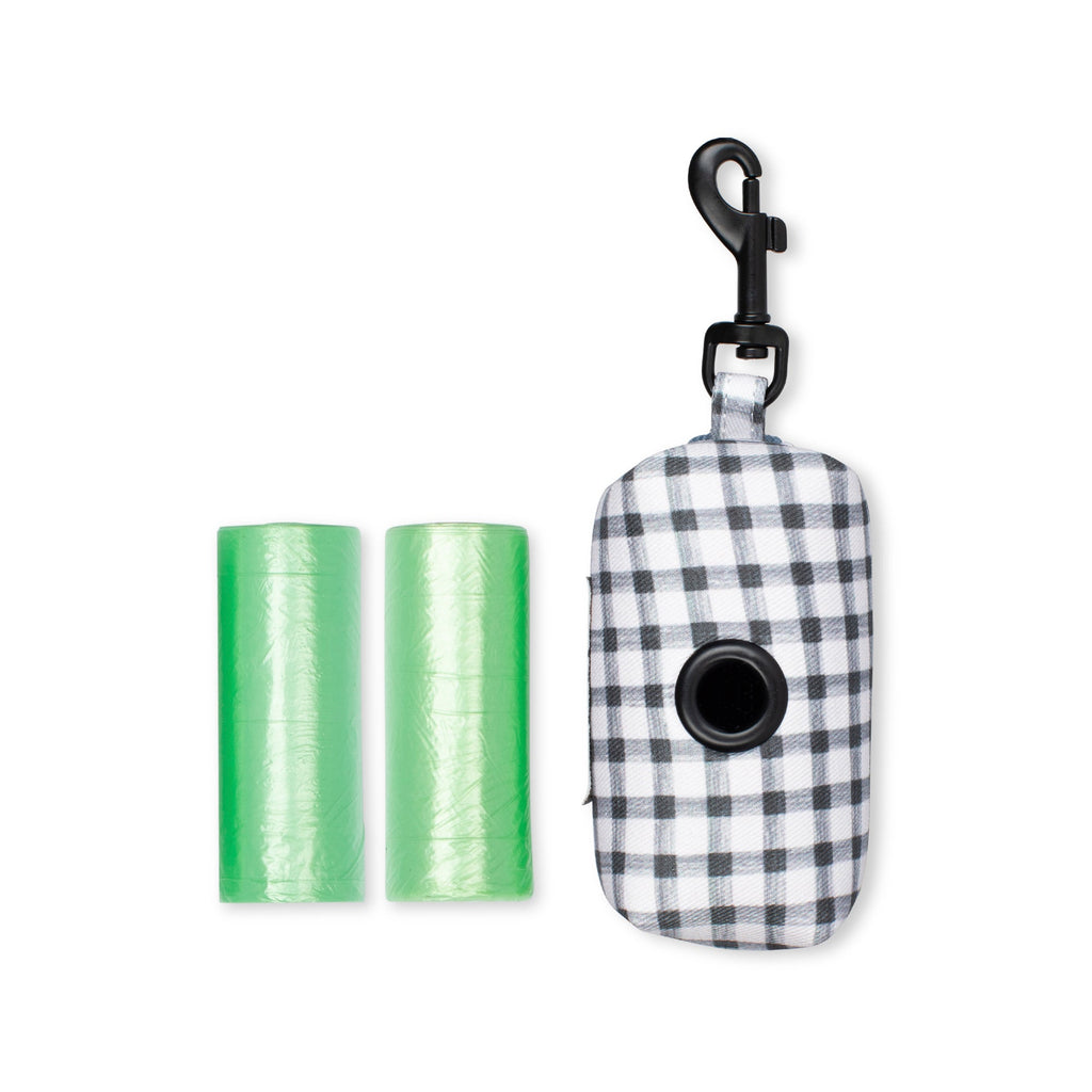 Painted Gingham Waste Bag Holder