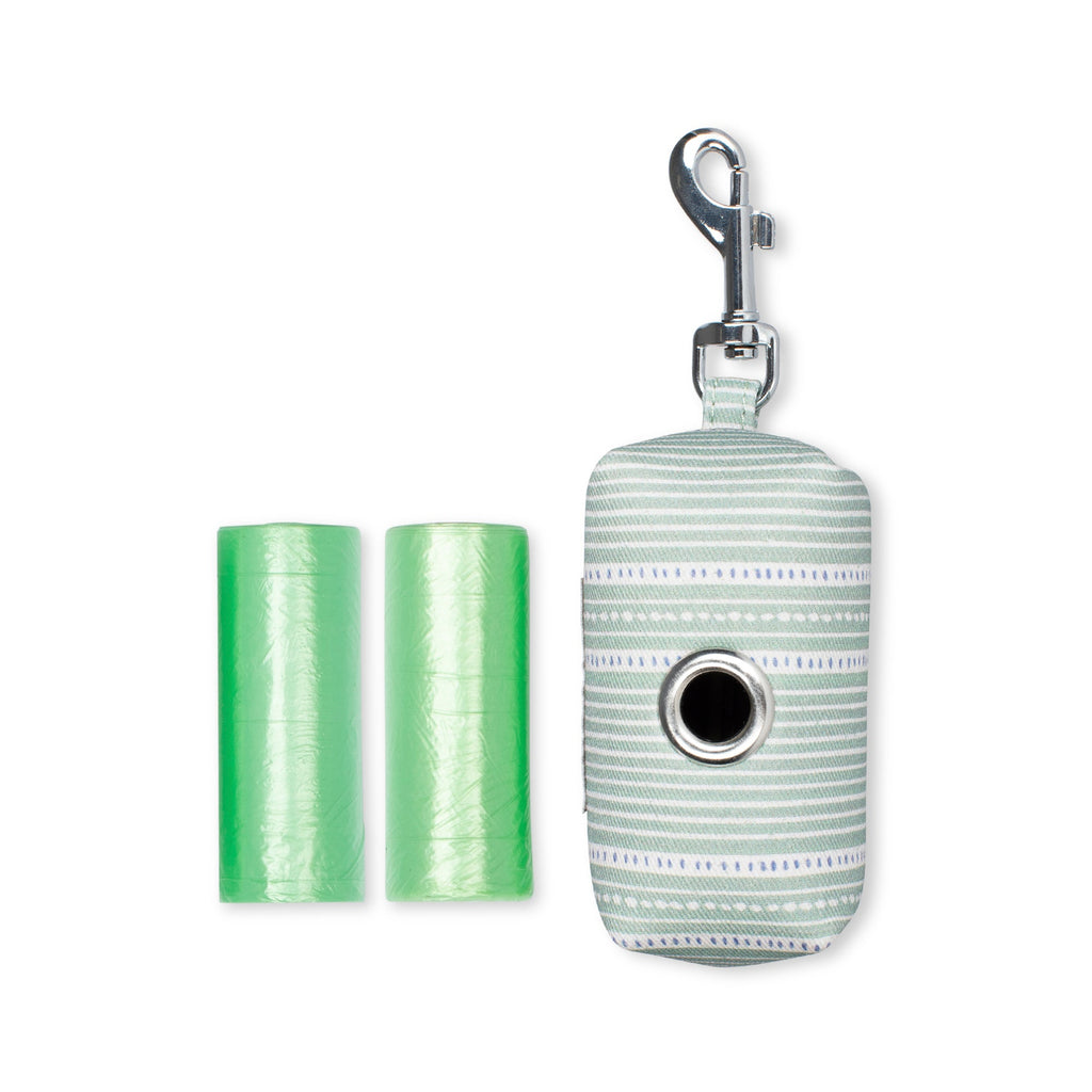 Block Stripe Dusty Sage Waste Bag Holder