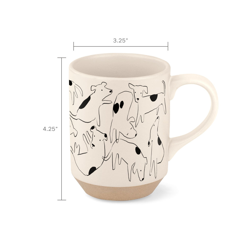 Nosey Dog Spot Stoneware Mug