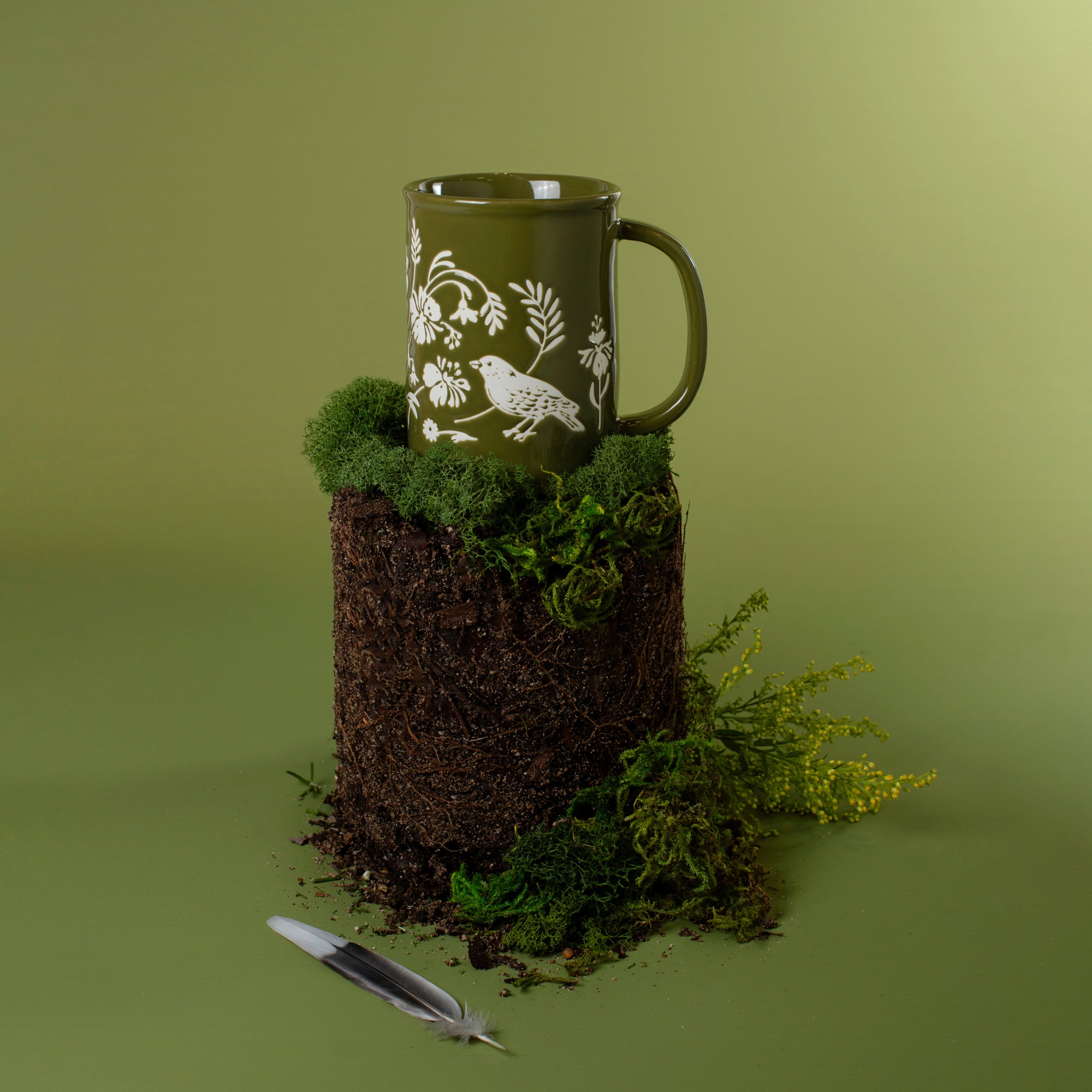 Forage Bird Stoneware Mug
