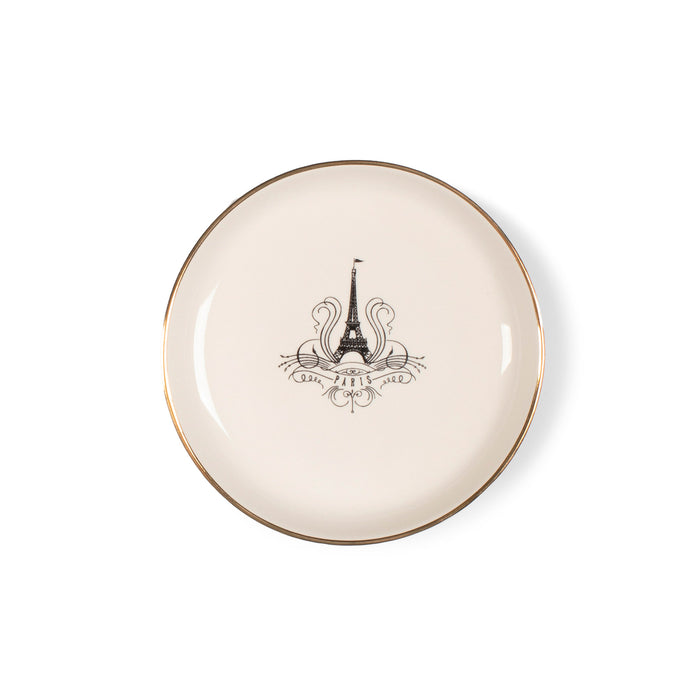 NOIR EIFFEL SMALL ROUND TRINKET DISH