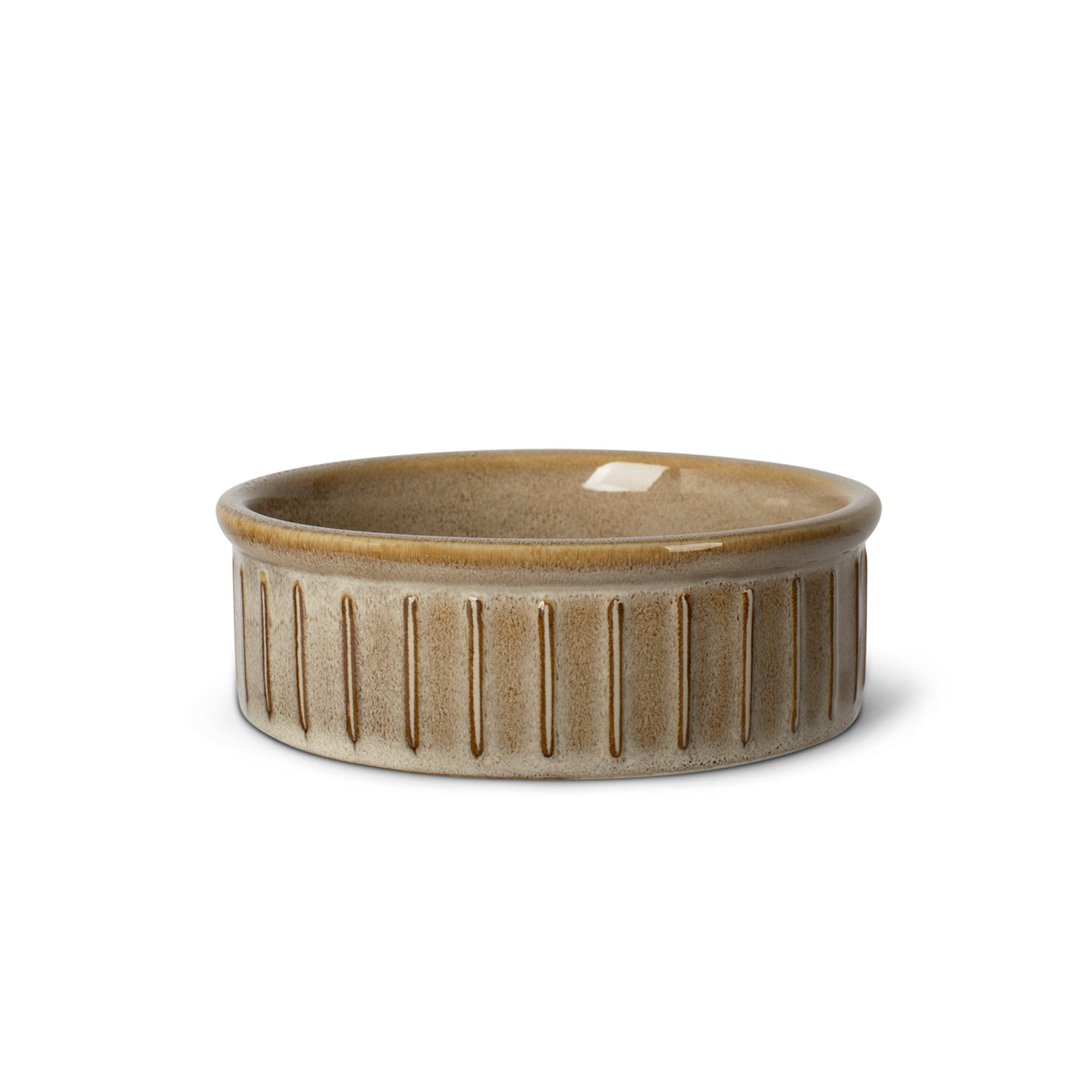 Vert Stripes Buff Small Dog Bowl