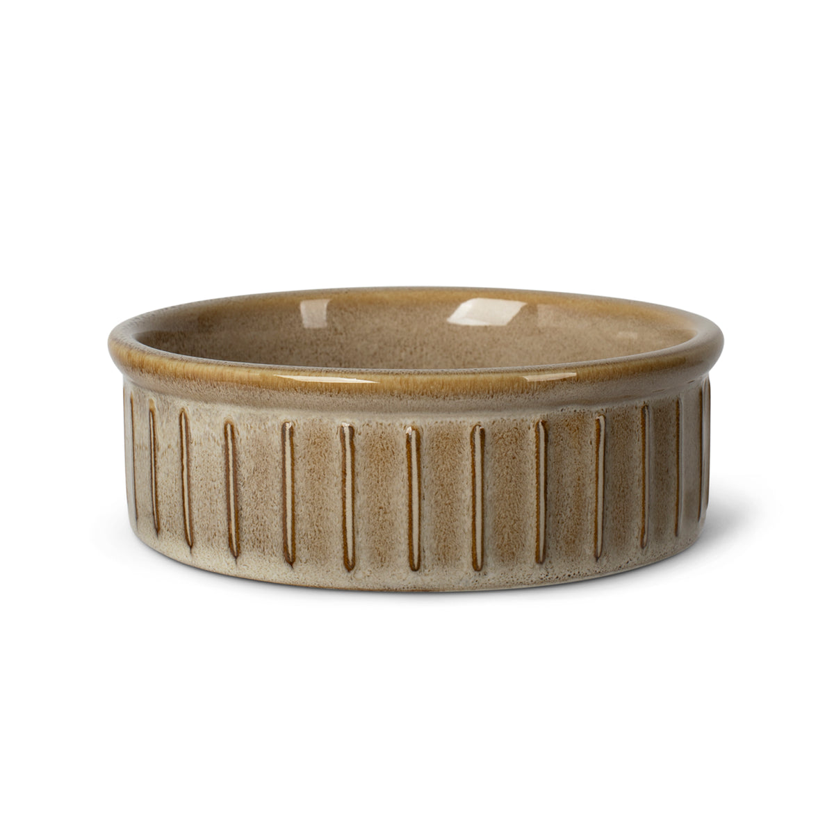 Vert Stripes Buff Medium Dog Bowl