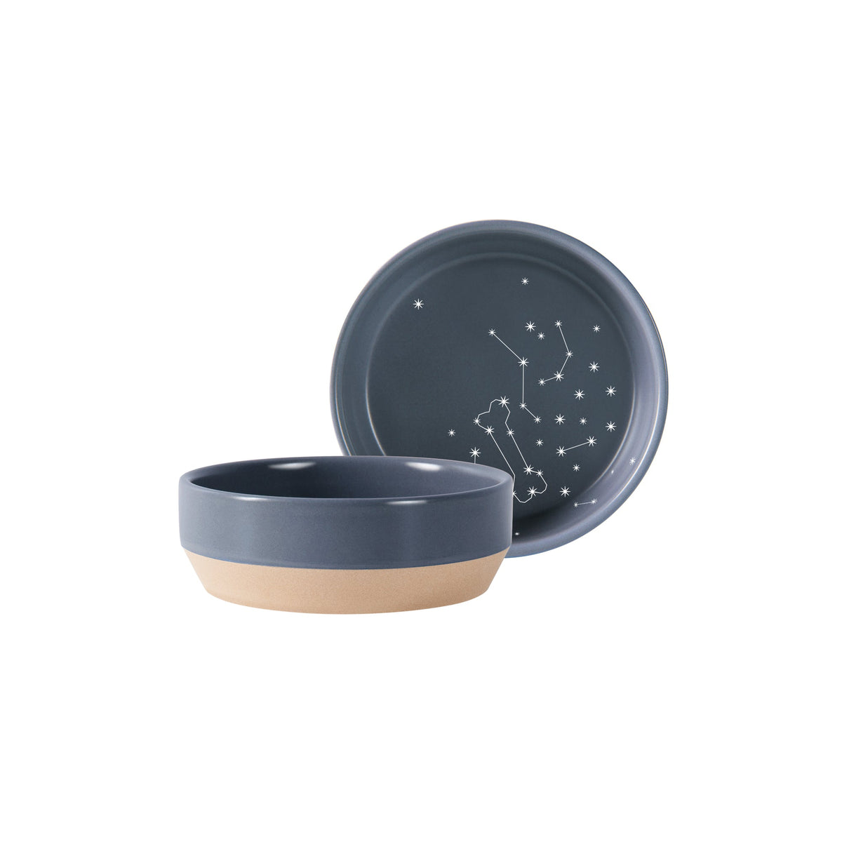 Celestial Small Stoneware Pet Bowl