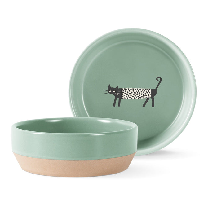 Oliver The Cat Stoneware Pet Bowl