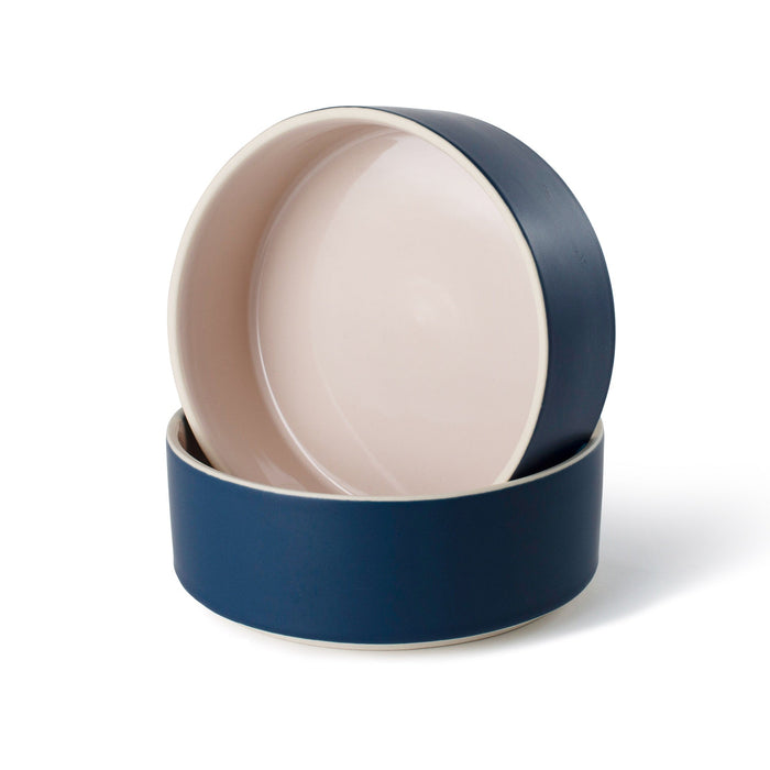 Minimal Midnight Stoneware Pet Bowl