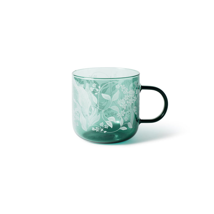 FLEUR FLORAL NOUVEAU GLASS MUG