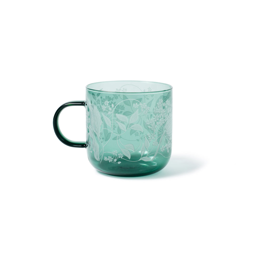 FLEUR FLORAL NOUVEAU GLASS MUG