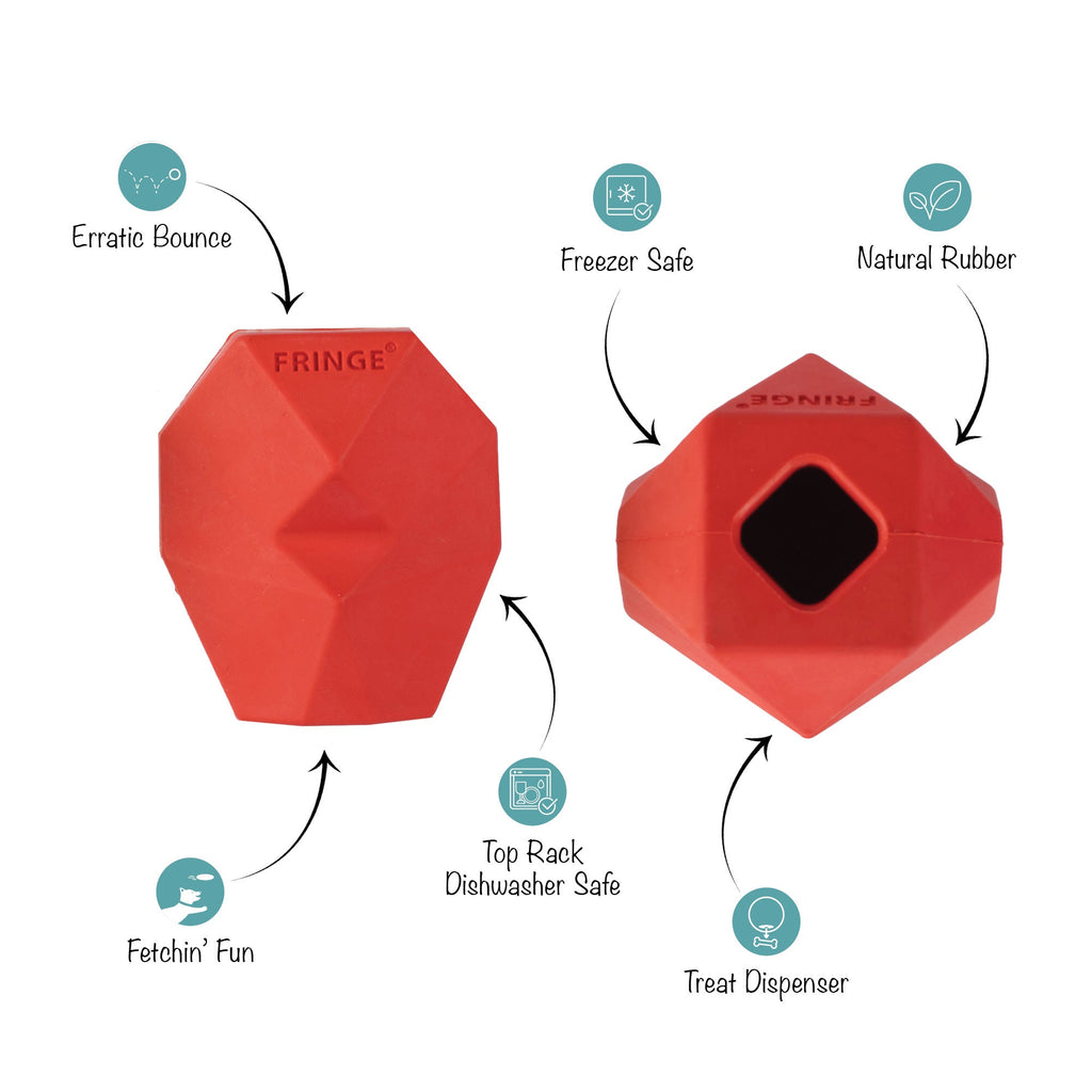 You'Re Adora-Ball Red Rubber Dog Toy