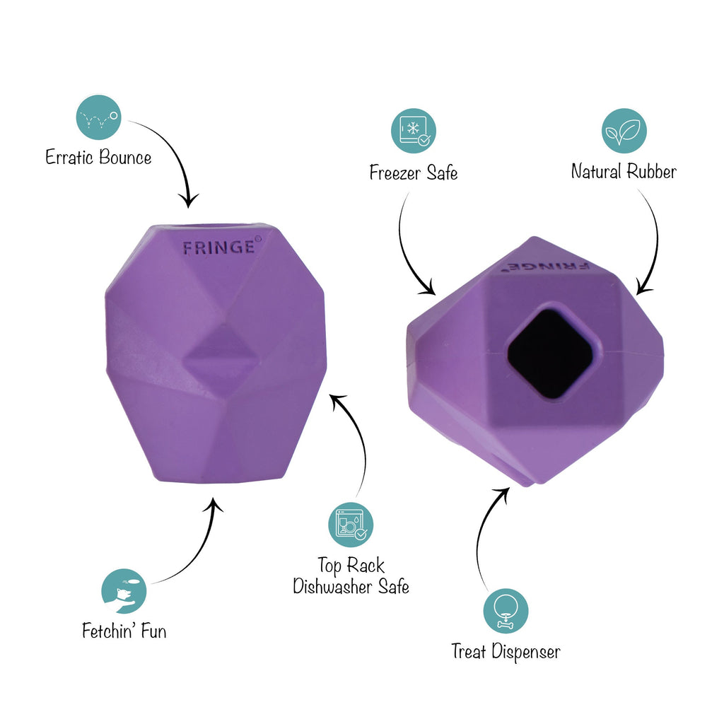 You'Re Adora-Ball Purple Rubber Dog Toy