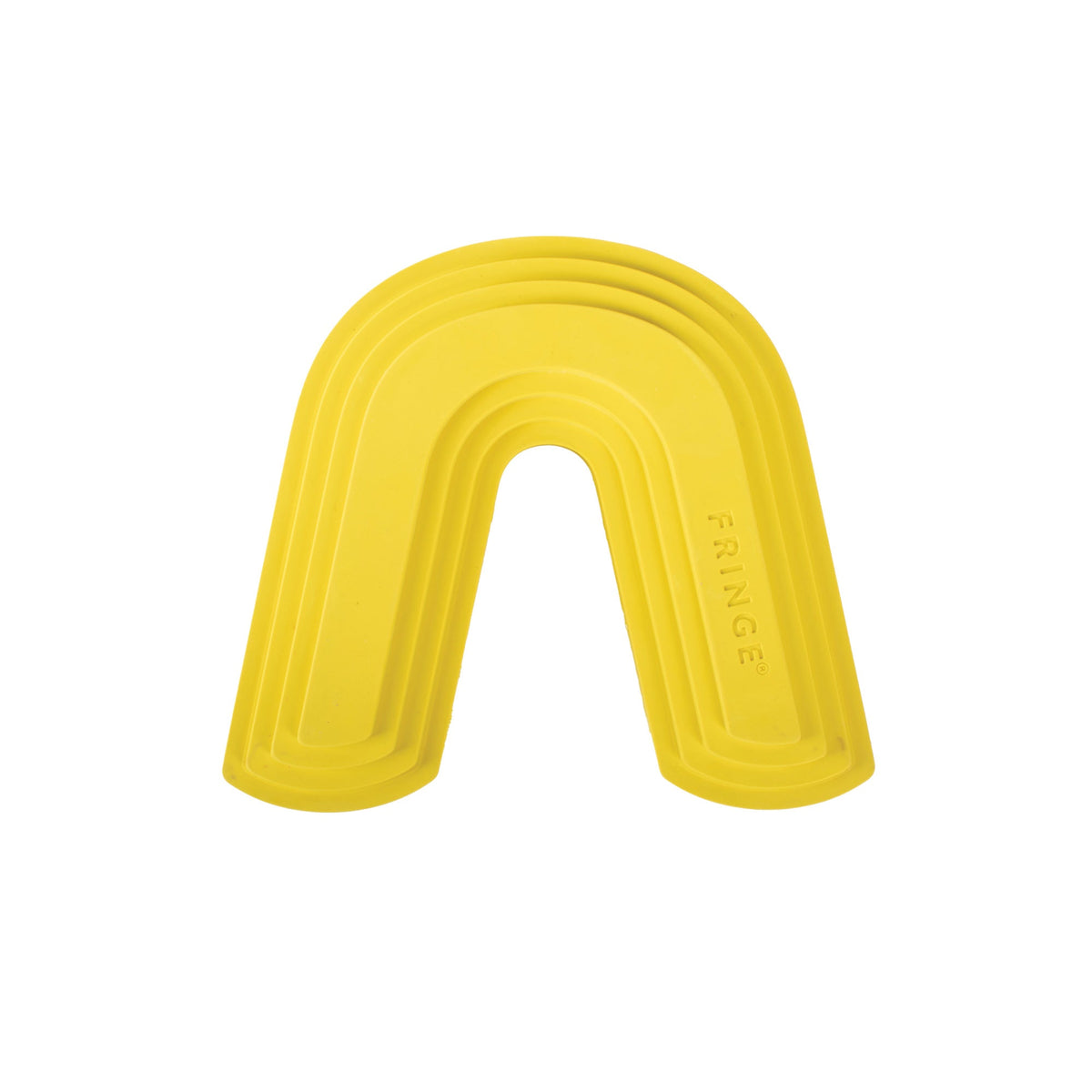 Color Me Happy Yellow Rubber Dog Toy