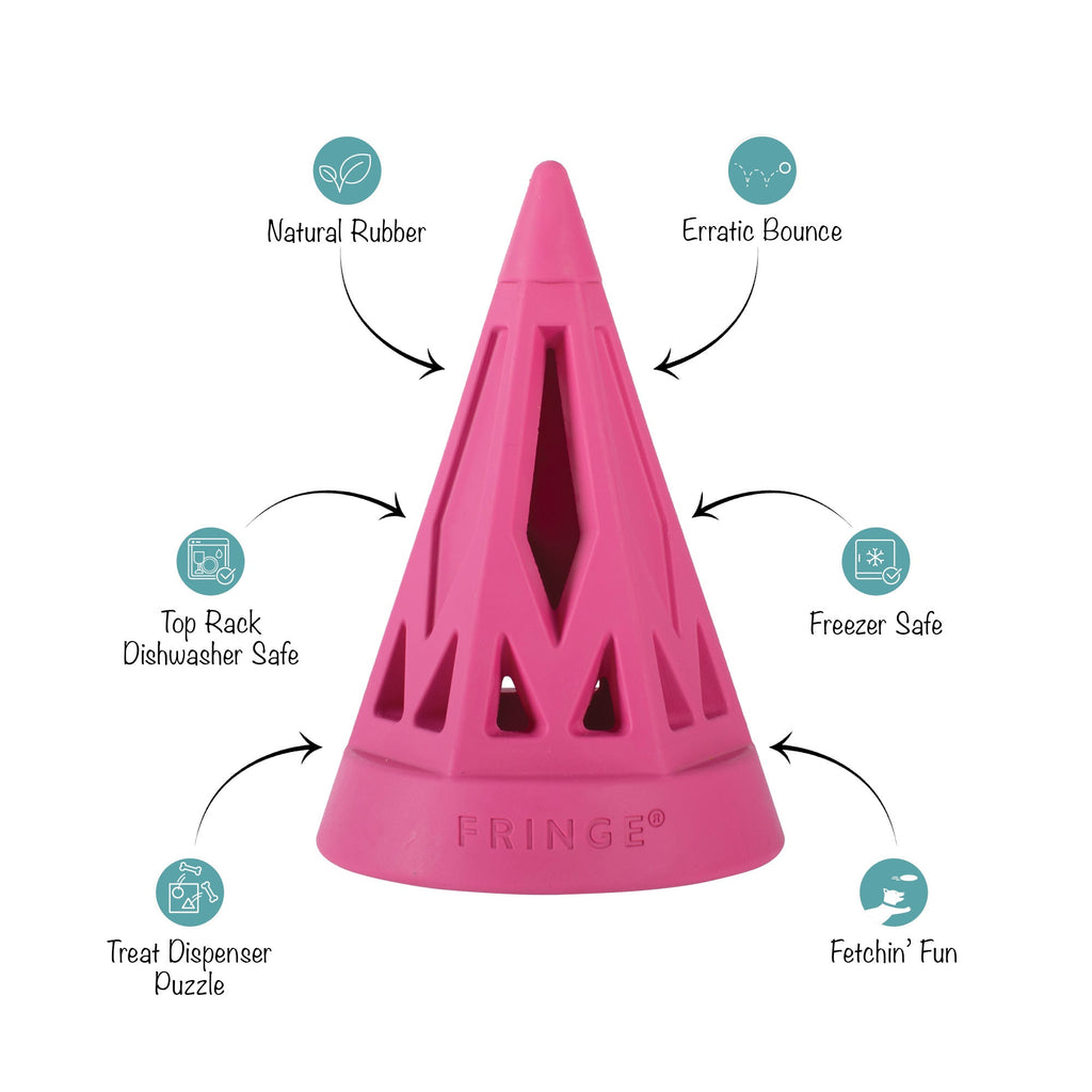 You Cone Do It! Hot Pink Rubber Dog Toy