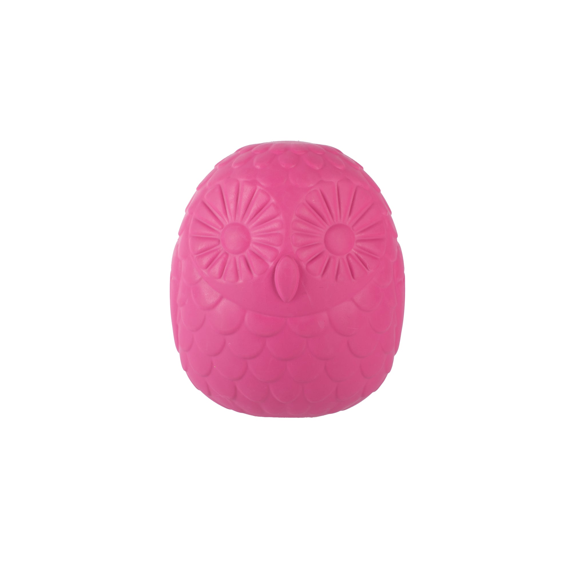 You're A Hoot Hot Pink Rubber Dog Toy