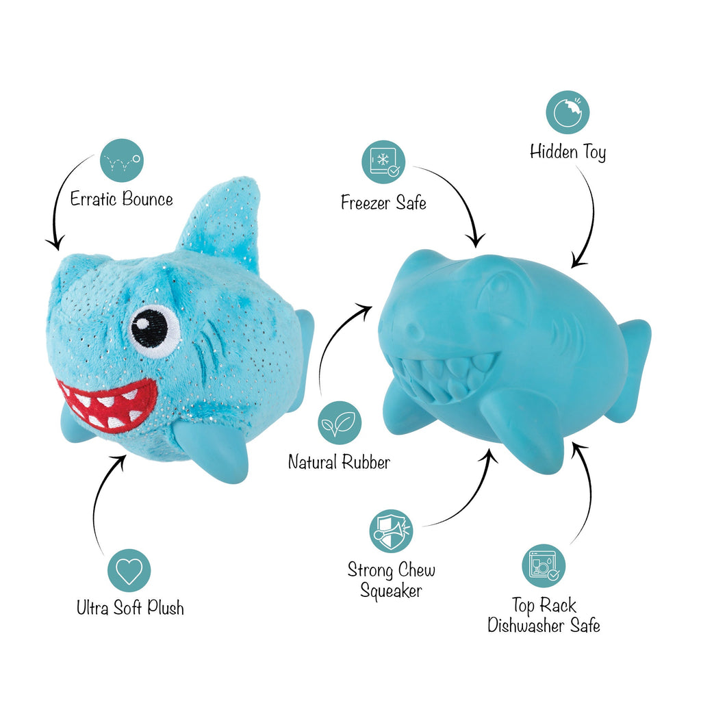 Out Of The Blue Rubber/Plush Dog Toy