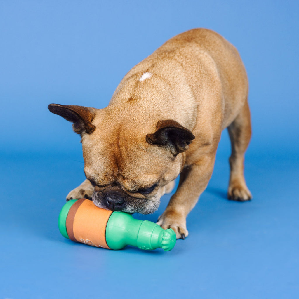Beer O' Clock Rubber / Plush Dog Toy